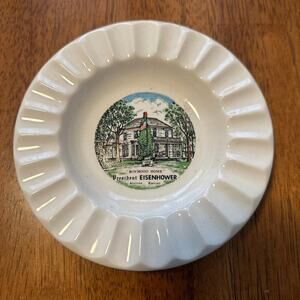Vintage President Eisenhower Abilene Kansas Ashtray